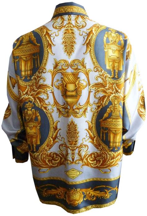 vintage versace mens shirts for sale|versace silk shirt vintage.